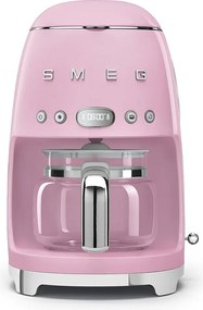 Programowalny ekspres przelewowy Smeg Lata 50. 10 filiżanek 1050W różowy retro z selektorem aromatu i opóźnionym startem