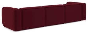 Bordowa aksamitna sofa 319 cm Ekahi – Makamii