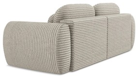 Jasnobrązowa sztruksowa rozkładana sofa ze schowkiem 266 cm Kini – Makamii