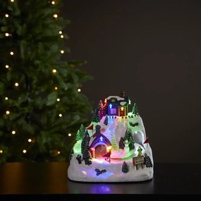 Pozytywka świąteczna z lodowiskiem LED