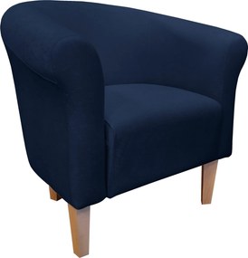 Fotel Milo tkanina Mikrofaza stylowy fotel do salonu i sypialni : Kolor nogi - Drewno, Kolor tkaniny - 16 MIKROFAZA, Wysokość nogi - 20 cm
