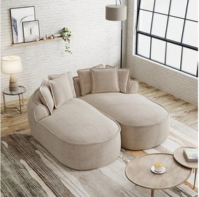 2-osobowa sofa modułowa z poduszkami oparciowymi, szenil, kolor taupe, 184x164x92 cm
