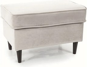 Pufa RON VELVET jasnoszara