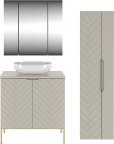 Meble łazienkowe w stylu glamour Aspen 50 cashmere/złoty