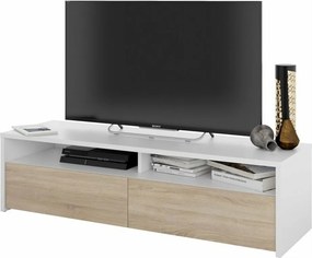Mebel TV w stylu nordyckim z 2 drzwiczkami i 2 półkami do przechowywania - Styl współczesny