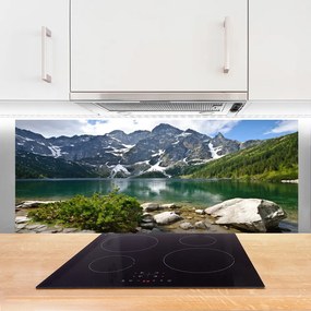 Panel Szklany Szczyty Gór nad Lustrem Wody