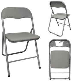 Zestaw 6szt. krzesło składane ogrodowe cateringowe bankietowe biurowe C-9281 szare