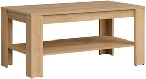 Ława z Półką do Salonu Drewniana DYNAMO 102 cm Dąb evoke Loft