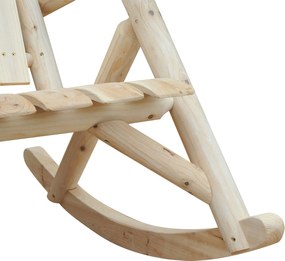 Fotel bujany krzesło na biegunach drewniane outsunny