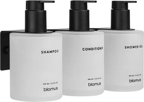 Białe ścienne szklane dozowniki do mydła 3 szt. 350 ml Kirei – Blomus