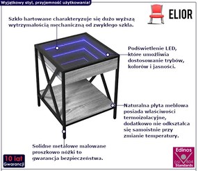 Stolik kawowy szary dąb sonoma Solar