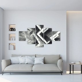 Abstrakcyjny obraz kostek (125x70 cm)