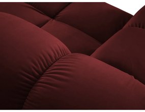 Czerwona aksamitna sofa 282 cm Bellis – Micadoni Home