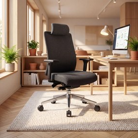 Fotel biurowy ergonomiczny czarny VECTOR