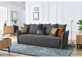 Ciemnoszara rozkładana sofa 226 cm Leon – Bobochic Paris