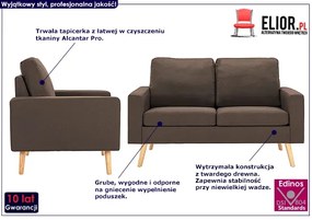 2 częsciowy brązowy zestaw wypoczynkowy M1-H83