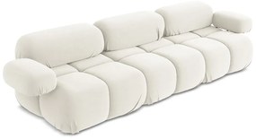 Biała aksamitna sofa modułowa 285 cm Lokua – Makamii