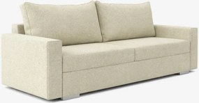 Sofa z Funkcją Spania DRAVOS Kremowa Welurowa Nowoczesna