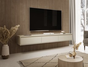 Kaszmirowa szafka RTV Silk szer. 200 cm, wisząca