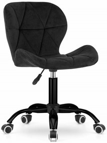 Czarny fotel biurowy NOTO VELVET