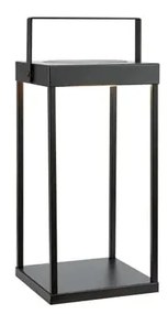 Czarny zewnętrzny lampion solarny LED na USB (wysokość 42 cm) Pure – Markslöjd