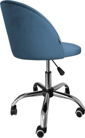Fotel obrotowy COLIN krzesło biurowe fotel ergonomiczny do biurka : Kolor Stelaża - Chrom, Kolor tkaniny - VELVET - MG33, Typ siedziska - Siedzisko obrotowe 360°, Typ tkaniny - Velvet