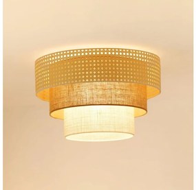 Brilagi Lampa sufitowa CEDAR LUNETA 1xE27/15W/230V pr. 45 rattan/brąz/krem