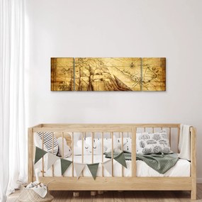 Obraz - Stara mapa (170x50 cm)