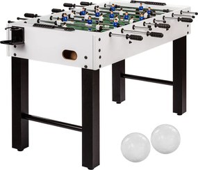 Stół piłkarski GamesPlanet® Glasgow, 121x101x79 cm, biały