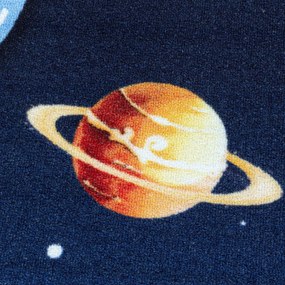 Dywan dziecięcy Play Kosmos granatowy antypoślizgowy do prania 100 cm x 150 cm