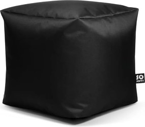 Czarny dziecięcy worek do siedzenia z imitacji skóry Cube M – So Soft?