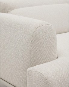 Beżowa częściowo rozkładana sofa z tkaniny szenilowej 214 cm Aurum – Kave Home