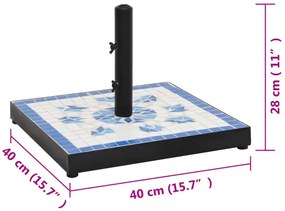 Czarno-biała ceramiczna podstawa do parasola - Jobres