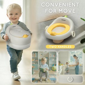 AIYAPLAY 3 w 1 Nocnik dla dzieci, zdejmowane siedzisko, poduszka z eko-skóry, do 50 kg, 6 miesięcy do 6 lat, Szary