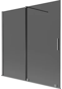 Mexen Velar parawan nawannowy 2-skrzydłowy rozsuwany 160 x 150 cm, grafit, gun metal - 896-160-000-41-95