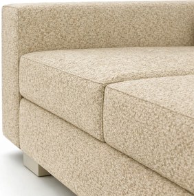 Sofa z Funkcją Spania DRAVOS Beżowa Boucle Nowoczesna