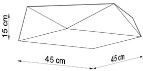 Lampa sufitowa w kolorze srebra 45x45 cm Koma – Nice Lamps