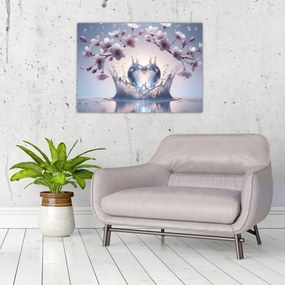 Obraz - Diamentowe serce (70x50 cm)
