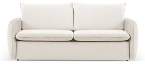 Kremowa aksamitna rozkładana sofa 214 cm Vienna – Cosmopolitan Design