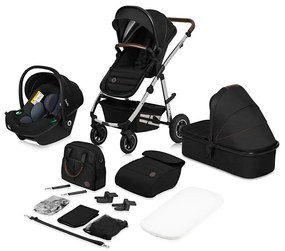 Lionelo - Wózek wielofunkcyjny 3 w 1 AMBER Black Silver