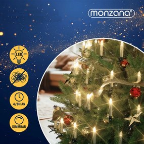 Monzana Świece na choinkę CANDLE, 20 sztuk, 10,5cm, ciepła biała