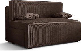 Brązowa rozkładana sofa sztruksowa C1-P91