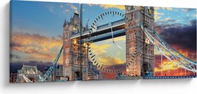 Obraz - Tower Bridge, Londyn, Anglia (z zegarem) (90x30 cm)