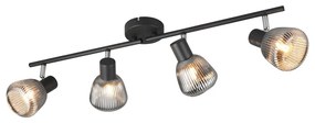 Czarna lampa punktowa ø 10 cm Tarifa – Trio