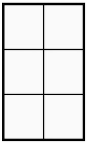 Ścianka prysznicowa do kabiny walk-in z sitodrukiem - Czarny mat - 120 x 200 cm - VENTANITA