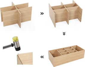 Regał na buty z siedziskiem Sinda 10 dąb