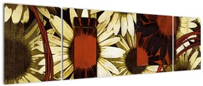 Obraz kwiatów (170x50 cm)
