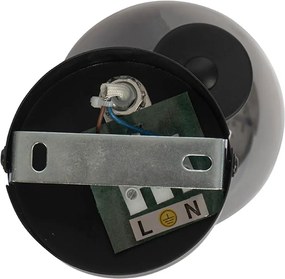 Inteligentny plafon czarny z przydymionym szkłem w tym Wifi P45 - Vidro