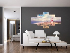 Obraz - Czerwona latarnia morska (125x70 cm)