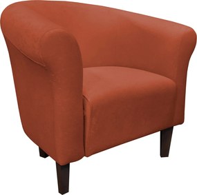Fotel Milo tkanina Mikrofaza stylowy fotel do salonu i sypialni : Kolor nogi - Venge, Kolor tkaniny - 6 MIKROFAZA, Wysokość nogi - 15 cm